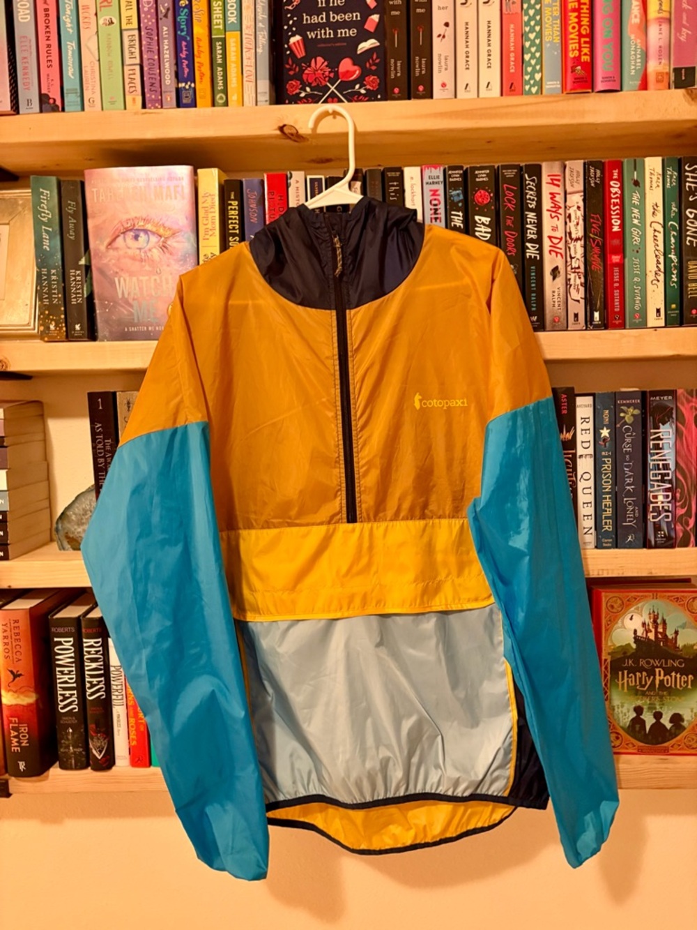cotopaxi mustard yellow and navy pack lining